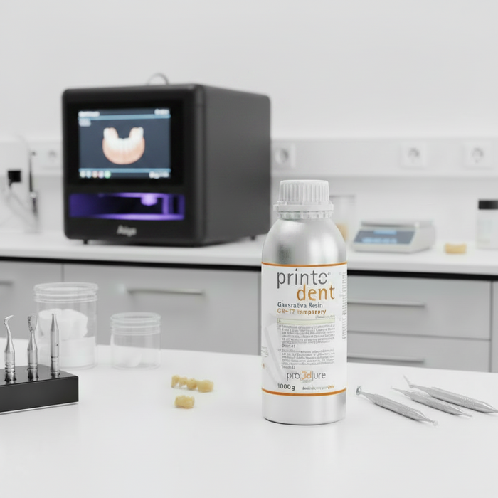 Pro3dure Printodent® GR-17.1 Temporary lt — Resina 3D per Provvisori a Lunga Durata e Denti da Protesi | SLA / DLP / LCD